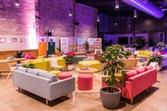 corporate party floor setup